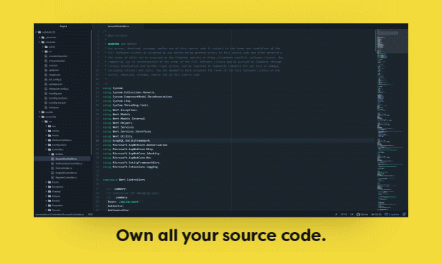 Own all your source code.